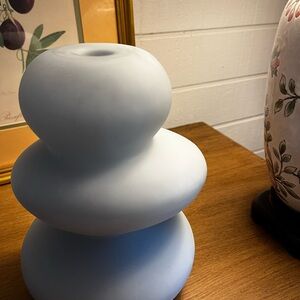 NIB Pale Blue Modern MCM Candle Holder